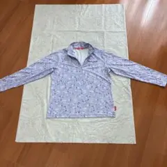 marie claire SPORT 花柄　紫　ハーフジップ　長袖　LL