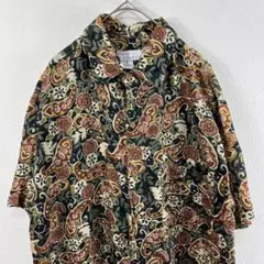 USA古着 hawaii silkyway シルク 総柄シャツ