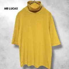 【エムビールーカス】MB LUCAS ハイネックニット　五分袖　薄手　ストレッチ