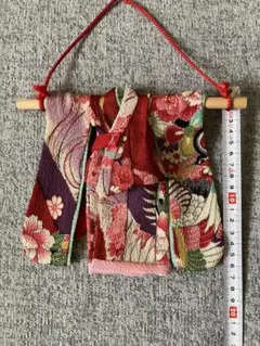 着物タペストリー　ちりめん細工