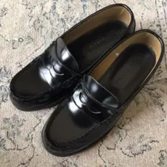 ローファー黒24cm 3E charkies イオン 通学　フォーマル　発表会