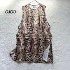 【オジョウ】チュニックワンピース　S〜M　パイソン柄　ゴールドブラウン　湯山玲子