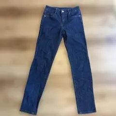 ダークブルー ストレートデニムパンツ 150