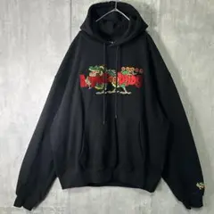 希少 AFGK ドラゴン ボール 刺繍 スウェット パーカー 黒 XL 美品