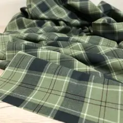 きみどりサマーウール　タータンチェック　2m