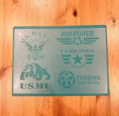 No.254送料込ステンシルシート空軍USAF ARMYアーミー　ミリタリー