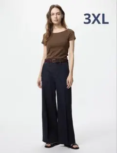 新品　UNIQLO ワイドトラウザージーンズ　3XL デニム　大きいサイズ