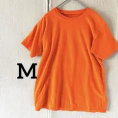 バックプリントがオシャレなオレンジ 半袖 Tシャツ
