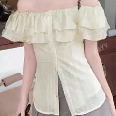 オフショルダー トップス アイボリー