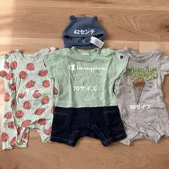 ロンパースまとめ売り　帽子付き　ベビー服　70サイズ 80サイズ　チャンピオン