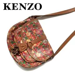 KENZO ケンゾー 花柄 ショルダーバッグ レザー 斜め掛け レディース 鞄