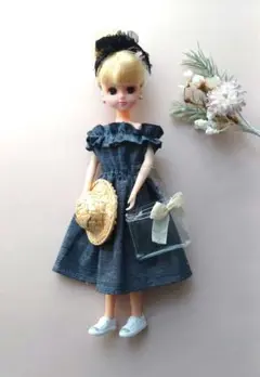 22cmドール ♡ オフショルダーワンピース クリアバックセット