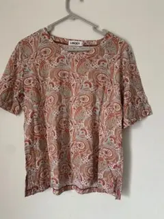美品　リバティ　プリント　Tシャツ　ブラウス ペイズリー柄　ニューハミルトン