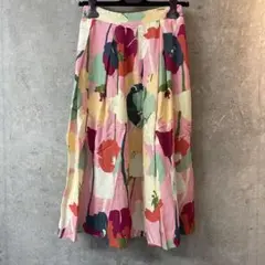 三笠屋 MIKASAYA 花柄フレアスカート ひざ丈