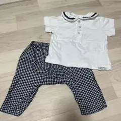 アプレレクール　無印　セーラー服　チェックパンツ　80サイズ　セット