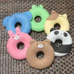 おままごと フェルト アニマルドーナツ 6個セット