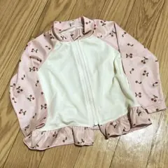 さくらんぼ柄 長袖ラッシュガード 80サイズ 女の子 美品