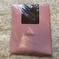 【未使用】シャルレCHARLE ブラウン 模様入り　ストッキング Lサイズ　焦茶