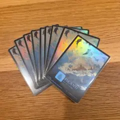 イクサラン　フルアート土地　島9枚　foil　英語