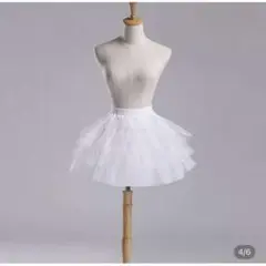 パニエ 3段チュール 45cm ホワイト 白 ドレス コスプレ 子ども 大人