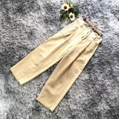 titivate【L】カジュアルパンツ コットン ベージュ タック入り ポケット