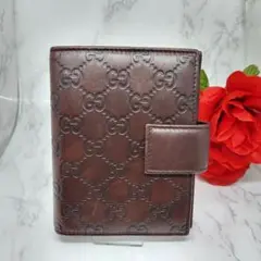 【美品】 GUCCI グッチ 手帳カバー アジェンダ シマ レザー GG