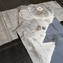 【最終値下げ】長襦袢　メンズ　グレー×藍