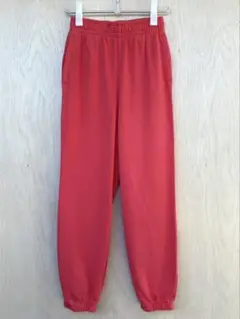 ★美品　H&M ウォッシュドルックジョガーパンツ　スウェットパンツ　xs レッド