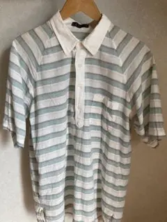 DAKs ゴルフ ストライプ ポロシャツ メンズ Lサイズ