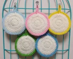 アクリルたわし（厚手タイプ）５枚セット24