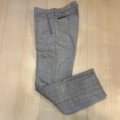 23 SPORT チェック柄 スリムフィットパンツ ウエスト78
