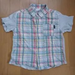 キッズ コンビミニ 半袖 シャツ チェック 120㎝ 男の子 トップス