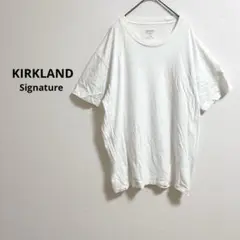 b509【KIRKLAND】コットン白ビッグTシャツカジュアルシンプルドロショル