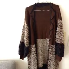 お値下げ AMPA ニットロングカーディガン