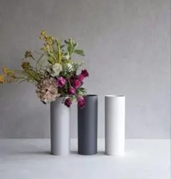 TAMAKI フラワーベース グレー 9.5×26cm AYA(アヤ)　花瓶