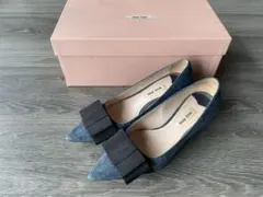MIUMIU ミュウミュウ パンプス 34.5 リボン デニム