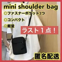 ミニ　ショルダーバッグ　ポシェット　黒　旅行　海外　パスポート　サコッシュ　男女