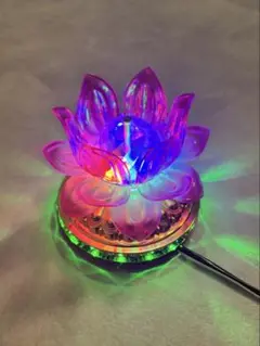 ★カラフル電灯 蓮の花 プラスチック製 ライト★ おもしろ雑貨