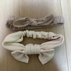 リボン付きヘアバンド2点セット