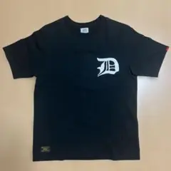【入手困難】wtaps tシャツ ブラック 筆記体ロゴ Dワッペン ロゴ刺繍