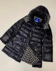 美品 バーバリーブルーレーベル ダウン ノバチェック Aライン M