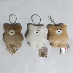 ほっこりモコモカ　ぬいぐるみ　マスコット　3個セット