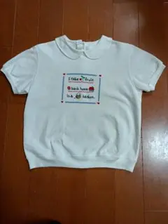 ファミリア　子供　襟付き　Tシャツ　140cm 刺繍　上品　白