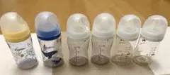 Pigeon哺乳瓶 母乳実感4本、combi160ml2本、計6本