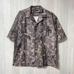 ツリー柄　半袖シャツ　LLサイズ　U1