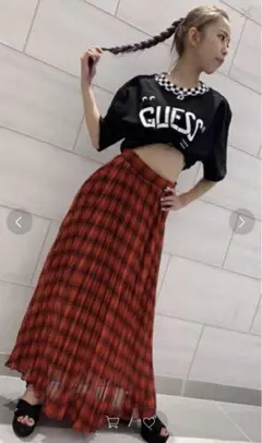 新品未使用　タグ付　GUESS ゲス　プリーツ　ロング　スカート
