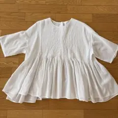 maison de soil ミニピンタッククルーネックシャツ