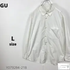 訳あり GU ジーユー ブロードリラックスフィットシャツ 長袖 L