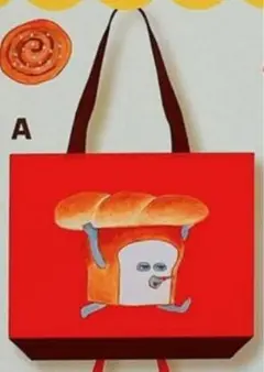パンどろぼう　トートバッグ 赤