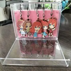 【開封品】五等分の花嫁　ラバーストラップ5点＆ケースセット/三玖•四葉•五月